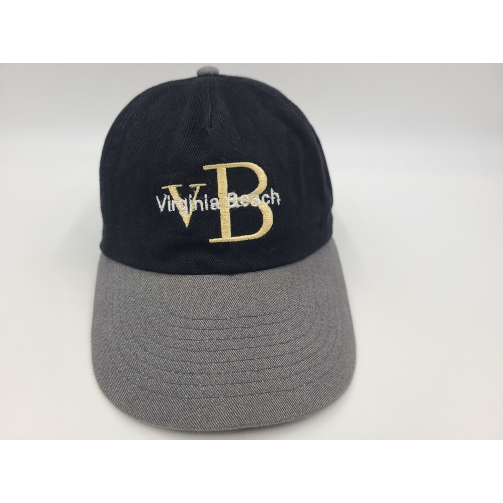 Vintage Virginia Beach Snapback Hat Cap Travel Souvenir Dad Men Women Black Gray